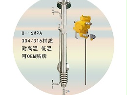 蒸馏塔高温导波雷达液位计旁通管安装